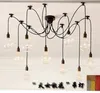 Retro klasik avize E27 örümcek lamba kolye ampul tutucu grubu Edison diy aydınlatma lambaları fenerler aksesuarları messenger tel