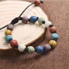 Mode Bohemian Bunte Lava Stein Perlen Armband Für Frauen Schmuck Zubehör Ätherisches Öl Diffusor Armband