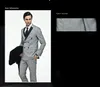 3 pieces Side Vent Light Grey Suit Groom Tuxedos Slim Fit Double breasted Groomsmen Men Wedding Holiday Wear Custom Made(Jacket+Pants+Tie)