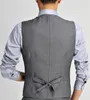 Hot - Formell grå ull Mäns väst 2018 Ny ankomst Fashion Groom Västar Casual Slim Vest 2019 Custom Made No: 30