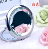 100 pcs/lot 7 cm miroir de maquillage pliant miroir compact avec cristal, miroir de poche en métal pour cadeau de mariage miroir cosmétique