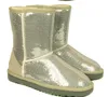 Dorp 2014 Neue Damenmode Glitzer Pailletten Schneestiefel BOOT Winterschuhe Schwarz Blau Lila Golden Silber 6colors2443