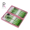 Princess Rose Green Small Waist Makeup Brushes Water Droplets 10pcs Make Up Brush Set Cosmetic Brushes tools Kit
