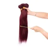 hot sale elibess wine red color 99j hair weaves 95g piece 4pcs lot free shipping
