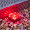 RGB Lampa Słoneczna Kolorowe LED Crystal Cube Light Ogród Light Light Outdoor Lights Light Solar Lawn Lampa Yard Stake Dekoracji Oświetlenie