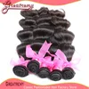 3pcs / lot en gros nature couleur 100 cheveux remy humains non transformés cheveux en vrac de haute qualité doux brésilien cheveux humains armure corps ondulé greatremy