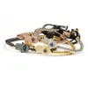 Wholesale 10pcs/lot 4mm Brass Besd With Micro Pave CZ Braiding Hamsa Fatima Hand Bracelets Fashion Couple Jewelry