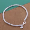 Livraison gratuite avec numéro de suivi Top vente Bracelet en argent 925 4M chaînes en os de serpent Bracelet bijoux en argent 20 pièces/lot pas cher 1604