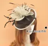 Simple Wedding Bridal Hats Party Cocktail Women Fascinator Party Wedding Feather Veil Hat Hair Clip Valentine Day Gift Fascinator Hats
