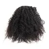 Cabelo humano barato hairpieces rabo de cavalo clipe em curto e alto afro kinky encaracolado cabelo humano 120g cordão rabo de cavalo extensão do cabelo para as mulheres negras