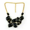 Colorful Statement Necklace New Chunky Chain Candy Resin Geometry Drop Pendants Golden Bib Necklace Jewelry for Women Gifts