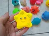 13 pièces animaux mélangés jouets d'eau de natation coloré doux flottant en caoutchouc canard presser son grinçant jouet de bain pour bébé jouets de bain7174237