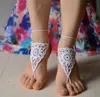 1 par ou 2 PCS sandálias footless casamento sapatos de praia yoga sandália nu crochet pé jóias pés dama acessório tanga pé