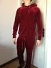 Men's Hoodies & Sweatshirts Wholesale- Vellsar Men Women Velour Pants Joggers Hip Hop Solid Velvet hooded Hoodie Sweatpants Pullover Sweatshirts Tracksuit US SIZE1