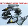 Kit de carenagem de plástico para SUZUKI 2005 2006 GSXR 1000 K5 K6 GSX-R1000 05 06 GSXR1000 todas as carenagens de motocicleta preto conjunto SX83