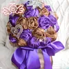 Handgemaakte Rose Nieuwe Bruidsboeket Bruiloft Accessoires Broche Kristal Parel Bruidsboeket Holding Flowers3191722