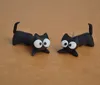 Personalized Polymer Clay Accessories Earring For Women Lovely Cartoon Cat Ear Stud Fashion Earrings Wholesale 12 Pairs