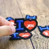 10PCS Love Embroidered Patches for Clothing Iron on Transfer Applique Patch for Jacket Bags DIY Sew on Embroidery Badge