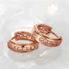 Haute qualité 18K plaqué or CZ diamant petit cerceau boucles d'oreilles Livraison gratuite mode bijoux cadeau de mariage pour femme