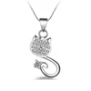 Livraison gratuite mode haute qualité 925 argent cristal chat bijoux en diamant blanc 925 collier en argent Saint Valentin cadeaux de vacances Hot 1697