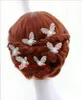Shinning Mariposa Clips para el cabello MINI Rhinestone Accesorios para el cabello Perla Joyería nupcial Mujeres Suministros de fiesta Decoración de la joyería 10 unids / lote