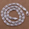 Högkvalitativ 925 Sterling Silver Plated Chain Halsband 6mmx20inches Cool Design Mäns Mode Smycken Gratis frakt