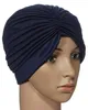 Stretchy Turban Head Wrap Band Sleep Hat Chemo Bandana Hijab Plissé Cap Big Satin Bonnet Turban