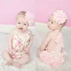 2019summer novas meninas triangulo sem mangas meninas roupas recém -nascidas com renda floral estilo doce macacão de bebê 5pcslot 06716063