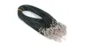 100 Uds. Cordón de cuero PU negro de 2mm, cierre de langosta de metal, cordón para collar para artesanía y joyería DIY 18 184f