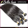 Wefts 4pcs/lot Full Head Straight Hair Weft Unprocessed Peruvian Weaves Natural Color 9A Extension