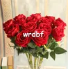 Single Stem Velvet Rose 70cm/27.56" Artificial Flowers Flannelette Acacia Roses for Wedding Centerpiece 7 Colors Available