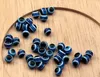 Heta! 1000PCs Blue Acrylic Kabbalah Evil Evee Ball Round Spacer Pärlor 4,5 mm / 5mm / 6mm / 8mm DIY Smycken