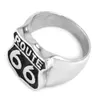 Free Shipping! Route 66 Ring Mother Road USA Highway Motor Biker Ring Stainless Steel Jewelry Historic Route 66 Ring SWR0277