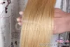 Великолепные длины 100 прядей # 24 Натуральная блондинка двусмысленная шелковистая прямая слияние Кератина Предопределенная палочка I наконечника Remy Extension Extensions 50 г