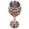 Resin Stainless Steel Drinking Mug 3D Multi Skull & Spine Goblet Horror Decor Cup for Halloween Bar Party