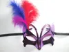 Maschere di piume di farfalla Maschere da ballo in maschera Maschere veneziane di carnevale Forniture per feste festive 10 pezzi