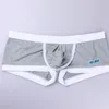 Underbyxor boxer shorts för män silke slip sexiga u konvex öppna slits design ihåliga ut andningsbara mens boxershorts trosor underkläder