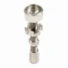 Smoking Pipe GR2 Titanium Nail Hand Tools 14mm & 18mm Double Adjustable 2 in 1 Domeless Nails Wax Oil