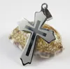 5.1cm * 3,2 cm ze stali nierdzewnej Posrebrzane Cross Charms Wisiorek dla kobiet Mężczyźni Naszyjniki Ustalenia Biżuterii