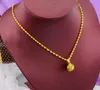 Snidad gul pärla hängsmycke halsband för kvinnor, 24k guldpläterad vågkedja halsband, 2016 mode collie smycken