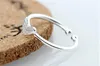 Ny ankomst Silverring 925 Sterling Silver Pure Love Heart Shape Ren Silver Justerbar Storlek Gratis Frakt