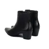 Rekommendera !! Mens Pekade Toe High Heel Shoes Full Korn Läder Ridstövlar Vinter Martin Ankel Boots Heighten Skor Designer Skor