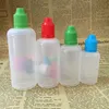 Wholesale PE Empty Bottles 5ML 10ML 15ML 20ML 30ML 50ML 60ML 100ML 120ML with Child Proof & Cap and Long Thin Tip for Eliquid