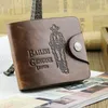 Mens designer card holder case wallet leather retro cowboy men bifold purse wallets for men free shipping