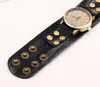 Fashion men's leather bracelet watches 40 mm punk atmospheric retro leather bracelet