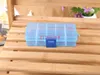 Fedex DHL Free Shipping Adjustable 10 Compartment Plastic Clear Storage Box for Jewelry Earring Tool Container,600pcs/lot