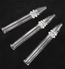 New Mini NC Quartz Nail with Quartz Filter Tips Tester Quartz Straw Tube Glass Water Pipes Smoking Accessories Dab Straw