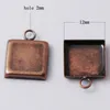 Beadsnice Square Bezel Blank Pendant Brass Cabochon Inställningar Handgjorda Smycken Tillbehör Partihandel Presentkort Gratis Frakt