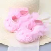 Baby Newborn Infant Cute Girls Crochet Lace Flower Lace up Shoes 0-12m prewalker