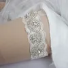 5 Pieces Lot Crystal Beaded Lace Bridal Garters Belts Pure White Wedding Accessories 8509771